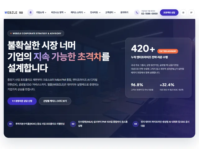 WZ-CORP-001 경영전략 컨설팅 디자인 미리보기